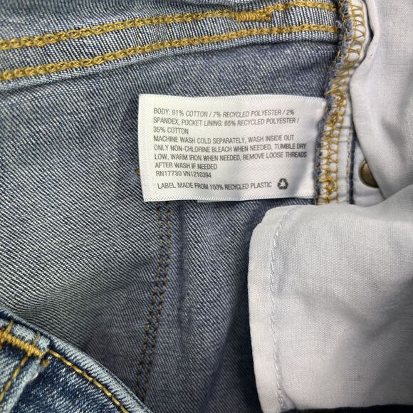 Universal Thread Women's Skinny Mid Rise Distressed Jeans 2/26R Raw Hem Stretch - Picture 15 of 16